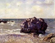 Alfred Sisley Langland Bay,Storr s Rock-Morning oil painting artist